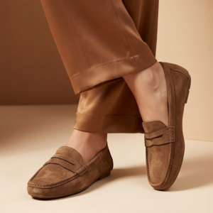 massimo dutti soft leather penny loafers